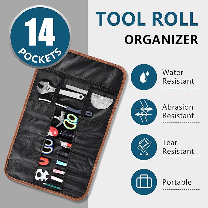 Roll Up Tool Bag, Roll Up Bag Tools Organizers - Image 2