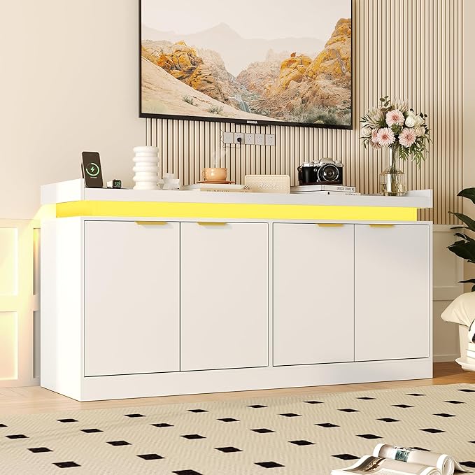 LED Sideboard Buffet Cabinet - Image 8