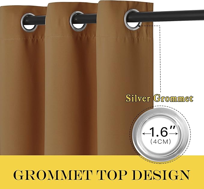 NICETOWN Sliding Door Window Treatment Blackout Patio Door Curtain Panels - Image 6