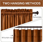 StangH Burnt Orange Curtains for Halloween Home Decoration Luxury Velvet Room - Image 3