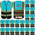BeautyWill Custom Logo 10/20 Pack Safety Vest Class2 High Visibility Vest by BeautyWill