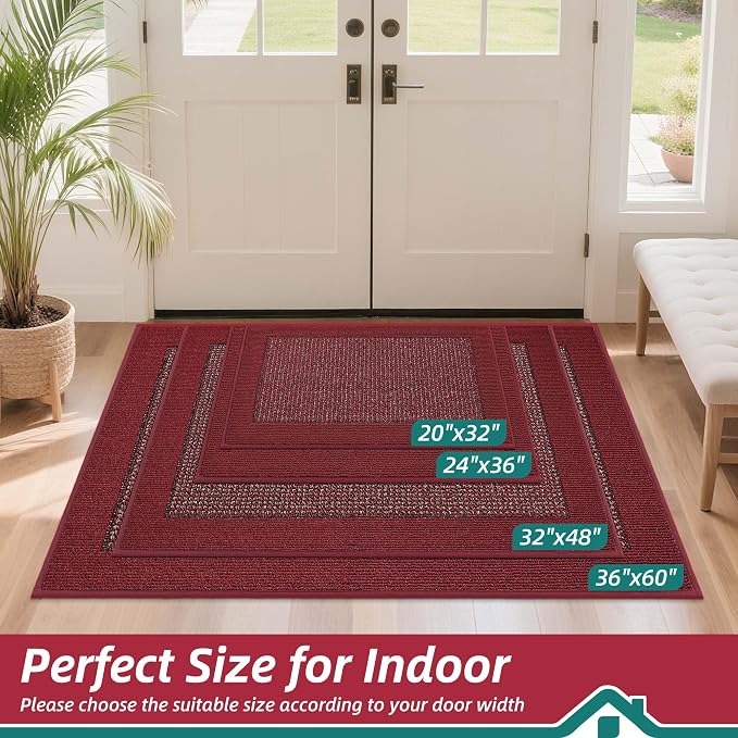 BEQHAUSE Indoor Door Mat 36" x 60", Dirt Trapper Door Mats Non-Slip Entryway - Image 2