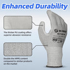 Schwer 6 Pairs ANSI A6 Cut Resistant Gloves CR7120 Cut Proof Work Gloves - Image 5