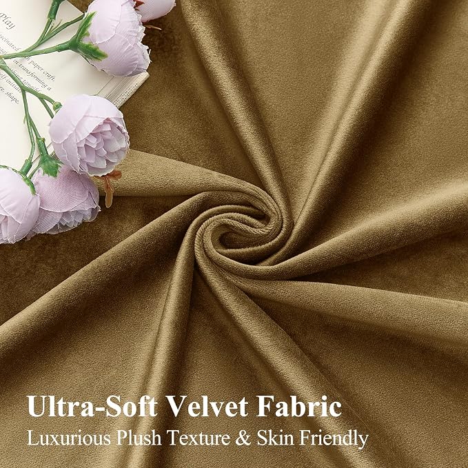 AUSSPVOCT Brown Velvet Curtains 84 Inches - Image 5