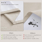 Pinch Pleated Blackout 102 Inch Curtains 70 Inch Wide Linen Dual Layer - Image 6
