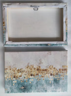 DZL Art A74650 brown And blue Abstract Painting Modern Decor Wall Art Tan color - Image 7