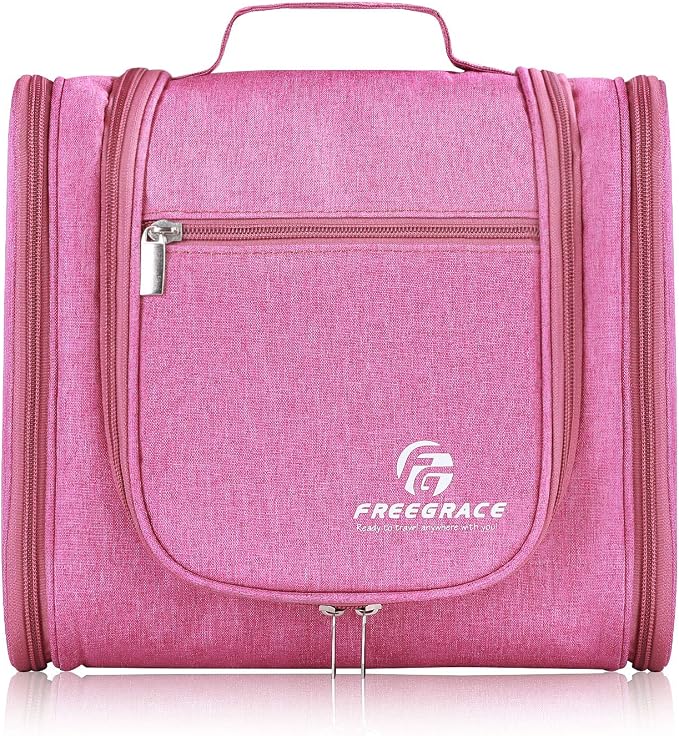 Hanging Toiletry Bag Extra Large Capacity | Premium Travel Organizer Bags by Freegrace