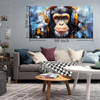 ENTANUB Monkey Wall Art for Living Room, Animal Canvas Print Painting for - Image 7