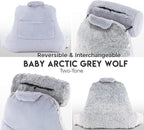Husband Pillow Medium Rare Baby Arctic Grey Wolf Backrest, 2-Tone Reversible - Image 8