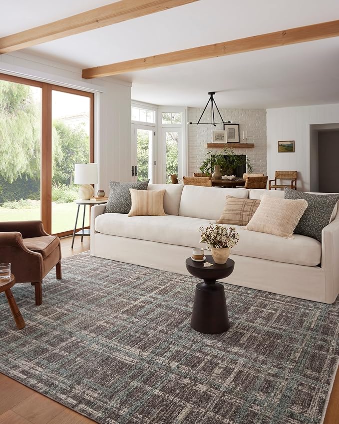 Loloi Angela Rose Ember Collection EMB-08 Espresso/Multi 7'-10" x 10' Area Rug by Loloi