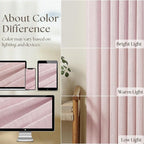Elegant Blush Pink Semi Sheer 102 Inch Curtains Cotton Linen Textured - Image 4