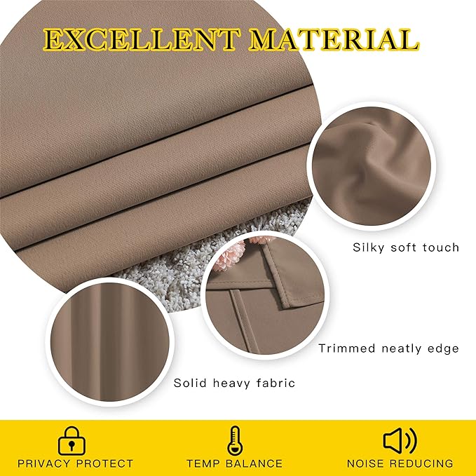 NICETOWN Blackout Curtains 90 inches Long - Image 5