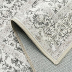 Black Area Rug 10x14 Machine Washable Large Vintage Living Room Distressed Non - Image 8