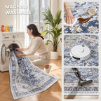 zesthome 8ft Round Rugs for Living Room, Non-Slip Washable Round Area Rugs - Image 4