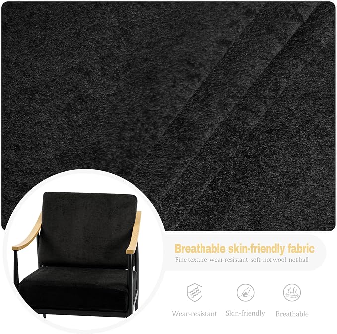Modern Accent Chair for Living Room Bedroom Mid Century Arm Chair Upholstered - Image 7