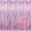 GOER 3.2 ft x 8.2 ft Metallic Tinsel Foil Fringe Curtains Party Photo Backdrop by GOER