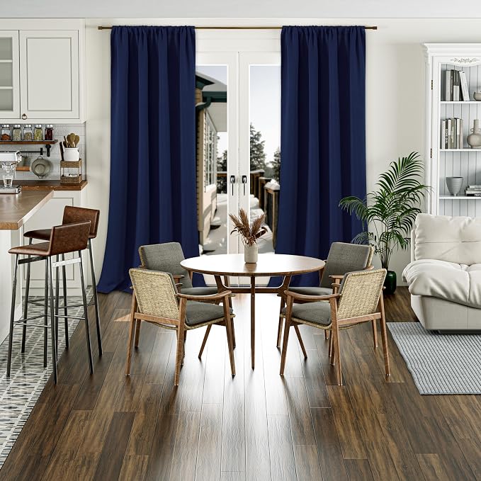 BGment Navy Blue Blackout Curtains - Image 2