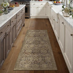 2x6 Runner Rug Brown Vintage Hallway Carpet Indoor Kitchen Washable Living Room - Image 5