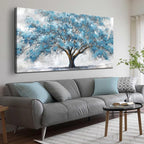 JuhaiArt Tree Wall Decor Teal Wall Art by JuhaiArt