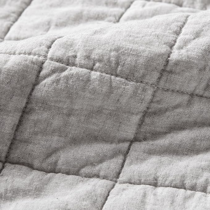Hyde Lane Luxury Linen Quilt Set Queen Size, Organic European Flax Cotton Blend - Image 4
