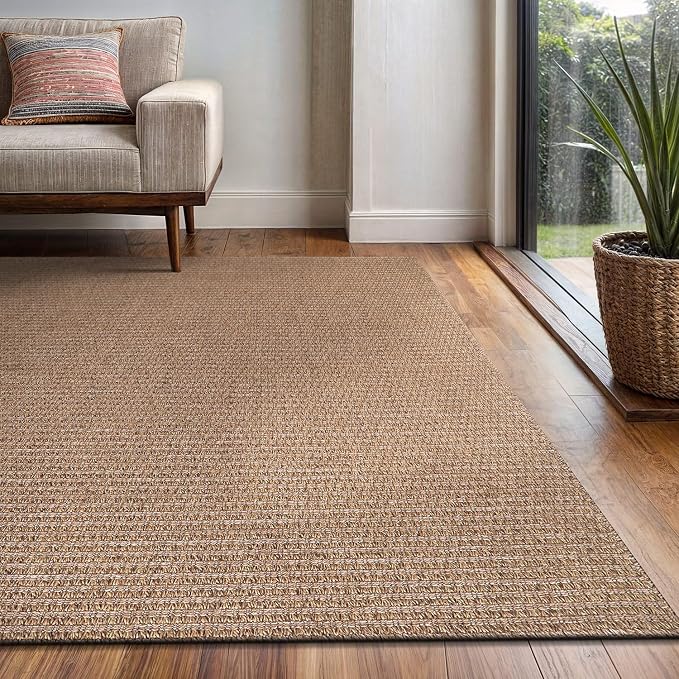 Easy Jute Rug 6x9 Indoor Outdoor Natural Rugs Solid Fiber Rug Woven Area Rug - Image 10