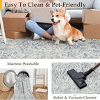 Blue 3x5 Entryway Rug Vintage Area Carpet Indoor Office Washable Door Mat - Image 5
