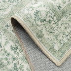 Sage Green Area Rug 5x7 Living Room Washable Carpet Vintage Distressed Non Slip - Image 7