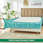 Biscaynebay Decorative Box Spring Cover King & Cal King Size, Aqua Luxurious - Image 2
