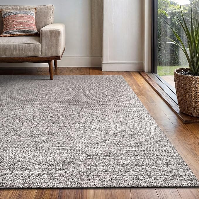 Easy Jute Rug 8x10 Indoor Outdoor Natural Rugs Solid Fiber Rug Woven Area Rug - Image 8