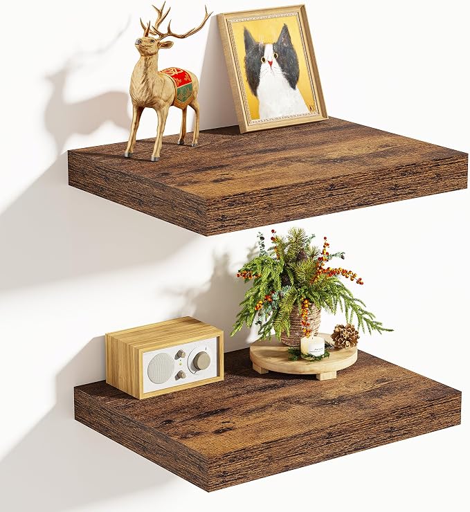 Vivelove 10 Inch Deep Floating Shelves 10 inch Long, 10 x 10 Wide Wall Shelves by VIVELOVE