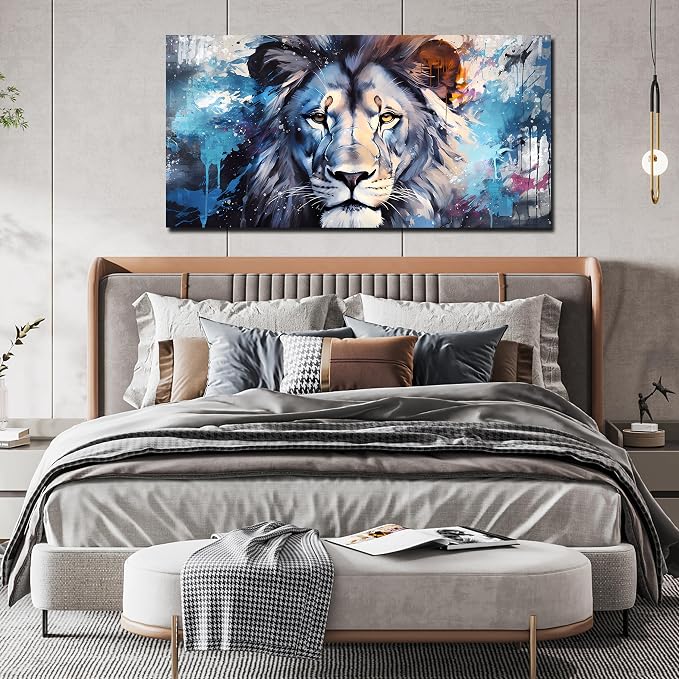 ENTANUB Lion Canvas Wall Art for Living Room, Animal Picture Decor, Large Size - Image 4