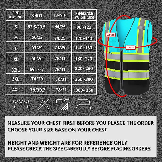 BeautyWill Custom Logo 10/20 Pack Safety Vest Class2 High Visibility Vest - Image 6