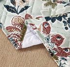Brilliant Sunshine Vintage Beautiful Green Flowers Couch Armrest 5 Pockets - Image 4