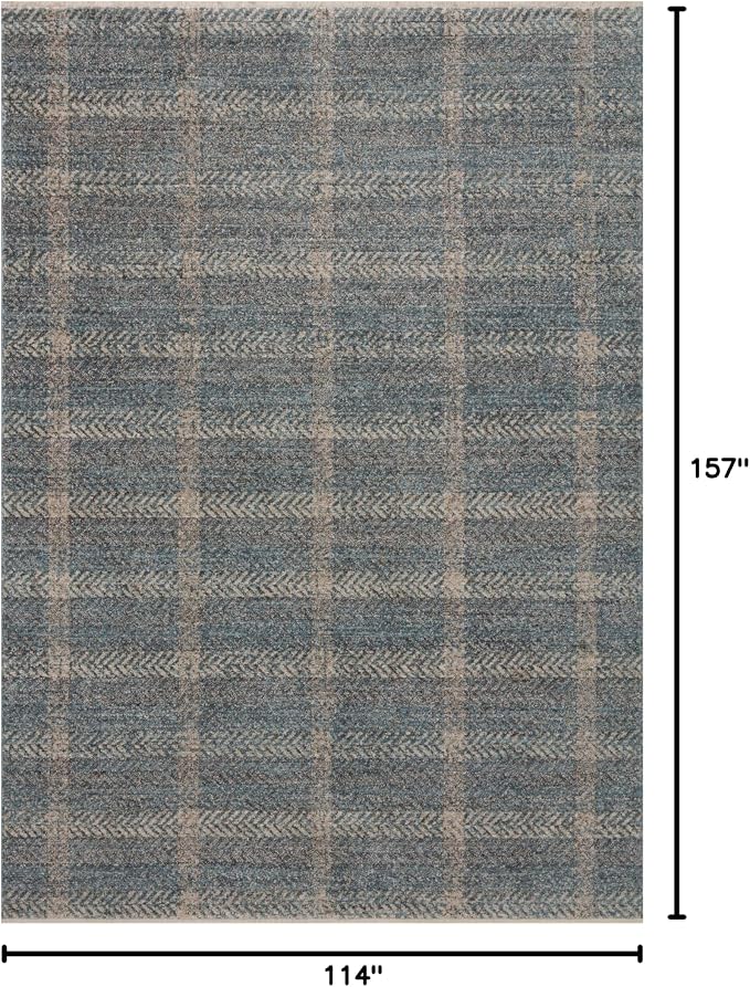 Loloi Angela Rose Ember Collection EMB-03 Blue/Beige 9'-6" x 13'-1" Area Rug - Image 2