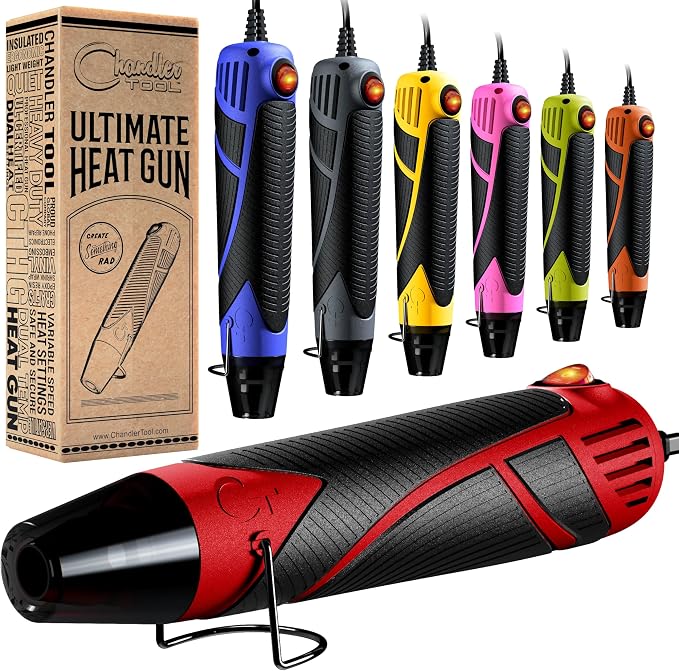 Heat Gun for Crafting, Mini Dual Temp Hot Air Gun Tool for Epoxy Resin by ChandlerTool