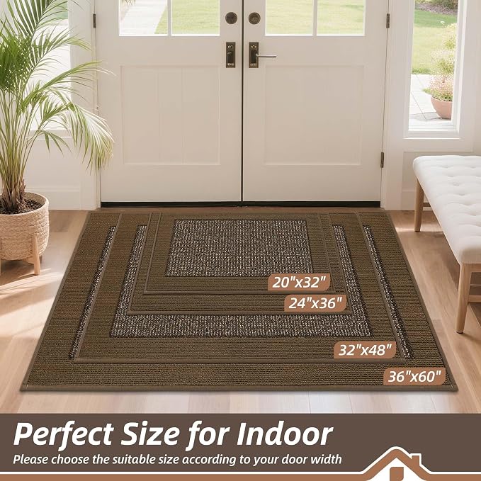 BEQHAUSE Indoor Door Mat 36" x 60", Dirt Trapper Door Mats Non-Slip Entryway - Image 2