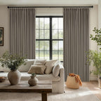 Desert Taupe Pinch Pleated Blackout Curtains 108 Inches Long - Image 9