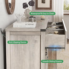 Dresser for Bedroom with 7 Drawers, Wood Dresser TV Stand, Wooden Closet - Image 6