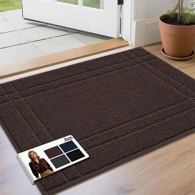 JSEI Entryway Rugs Doormat 24"x36", Non-Slip Dirt Trapper Door Mats Indoor by JSEI