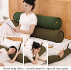 Long Bolster Pillow for Bed – Soft Corduroy Body Pillow for Adults, Ergonomic - Image 6