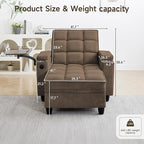 41.7" Chaise Lounge Chair Indoor, Oversized Boucle Upholstered Sofa Bed - Image 2