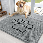 OLANLY Dog Door Mat for Muddy Paws 35x24, Paw Print Design, Absorbs Moisture by OLANLY