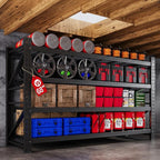 68” W Metal Shelf Heavy Duty, 8000LBS Metal Garage Shelving Units, 4 Tier by AFAIF