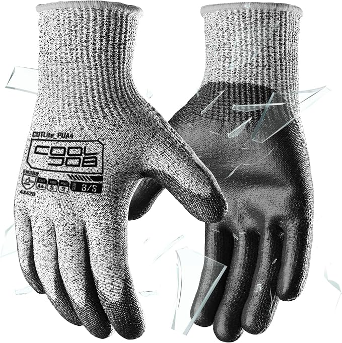 COOLJOB 12/120 Pairs Cut Resistant Safety Work Gloves by COOLJOB