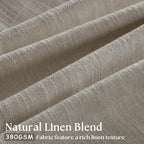 Taupe Burlywood Pinch Pleated Linen Curtains 96 Inches Long - Image 3