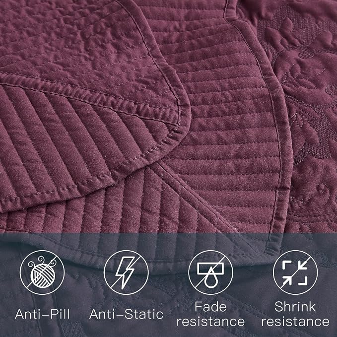 CHIXIN Bedspread Coverlet Quilt Set Full Size - Image 7