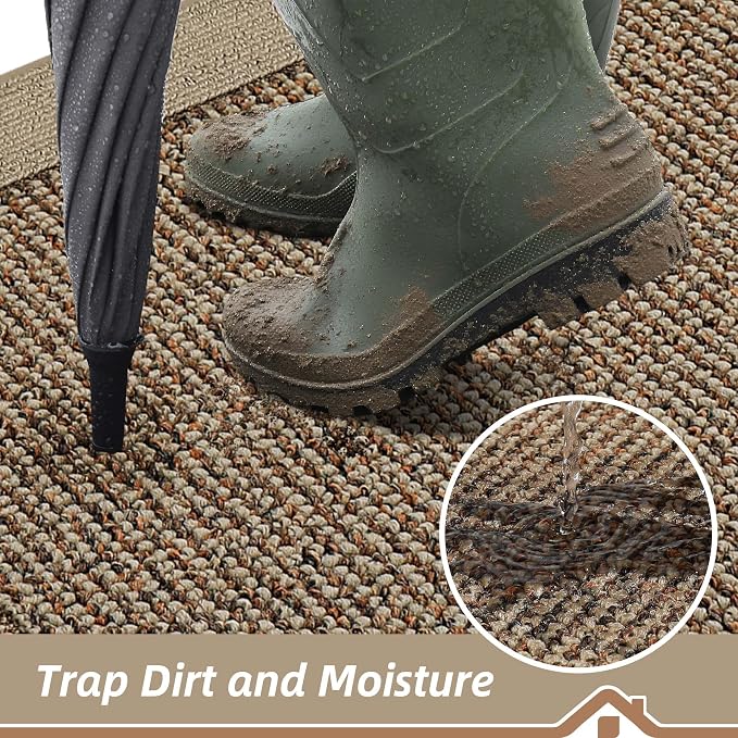 BEQHAUSE Indoor Door Mat 32" x 48", Dirt Trapper Door Mats Non-Slip Entryway - Image 3