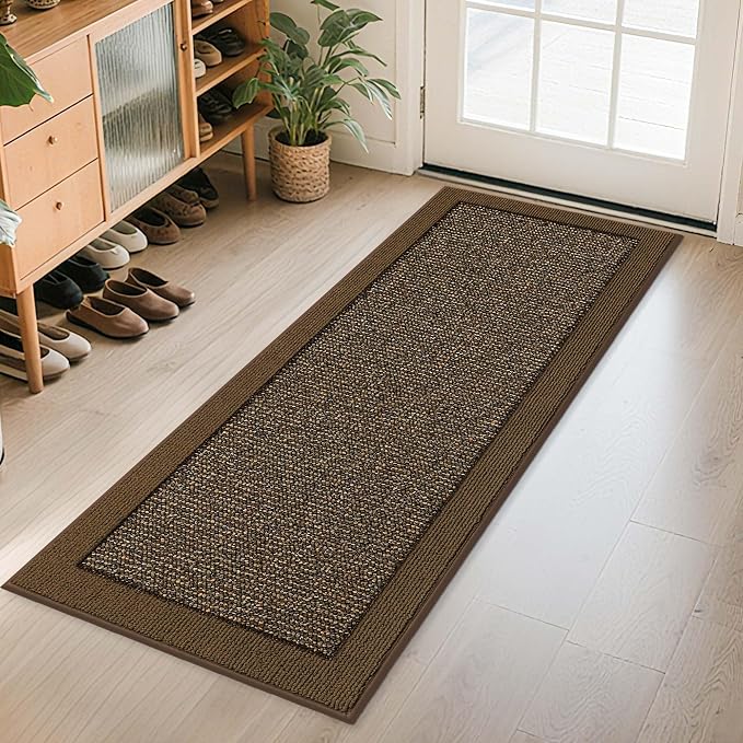 BEQHAUSE Indoor Door Mat 24" x 60", Dirt Trapper Door Mats Non-Slip Entryway by BEQHAUSE