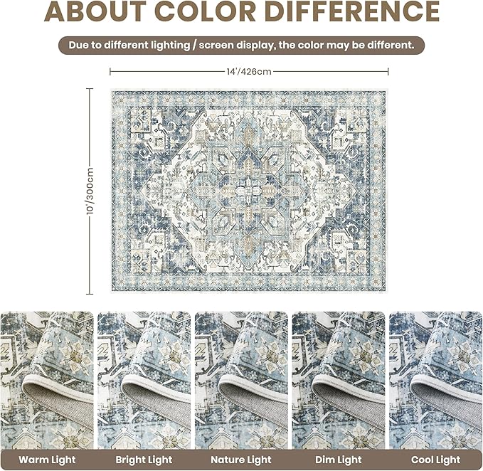 zesthome 10x14 Area Rugs-Washable Rug - Image 2