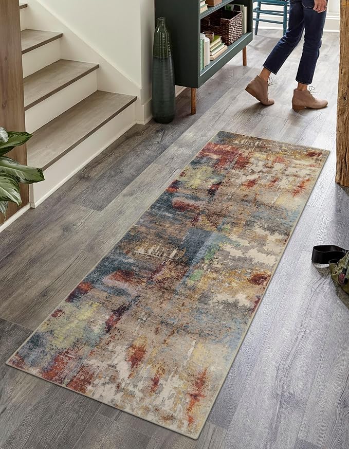 Lahome Modern Abstract Kitchen Runner Rugs Non Skid Washable, 2x6 Rug Runners - Image 7